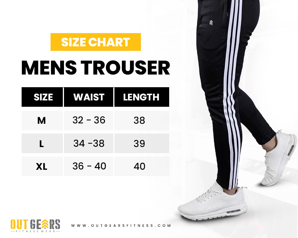 Men’s Stripe Trouser Black