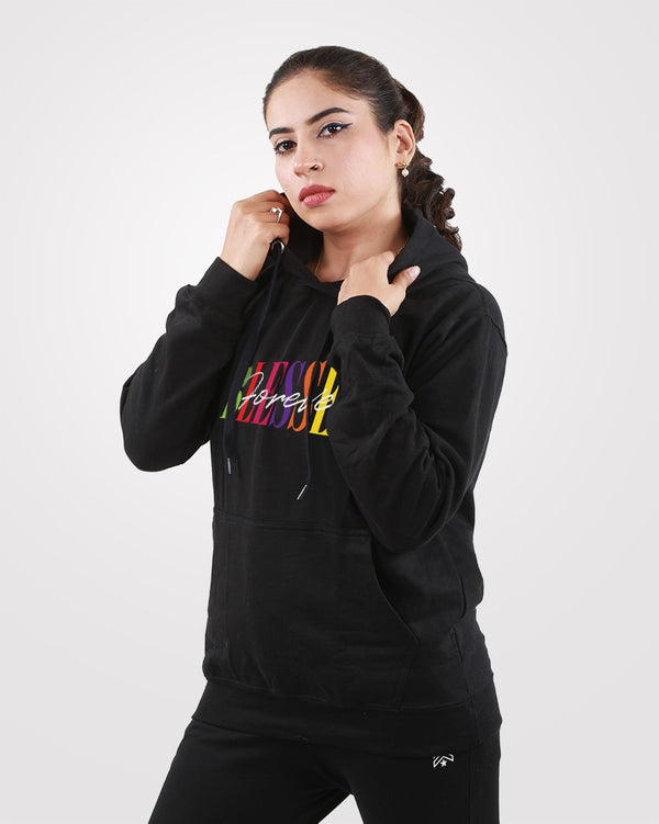 Women Black Hoodie Blessed