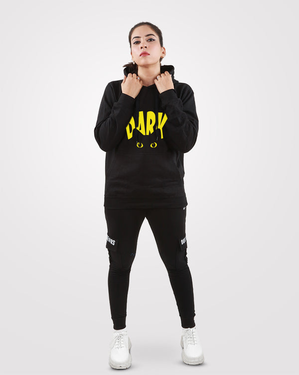 Women Black Hoodie Dark