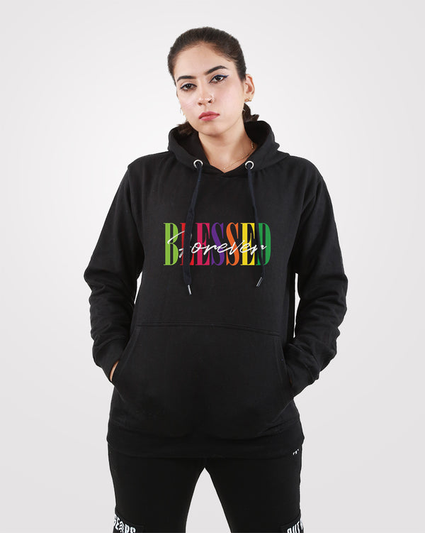 Women Black Hoodie Blessed
