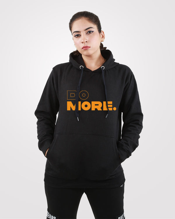 Women Black Hoodie Do More