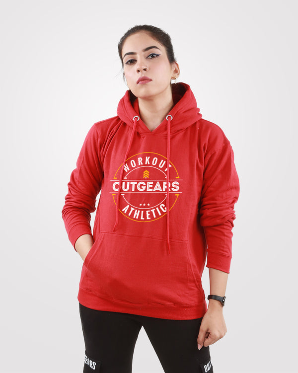 Women Outgears Pullover Hoodies Red