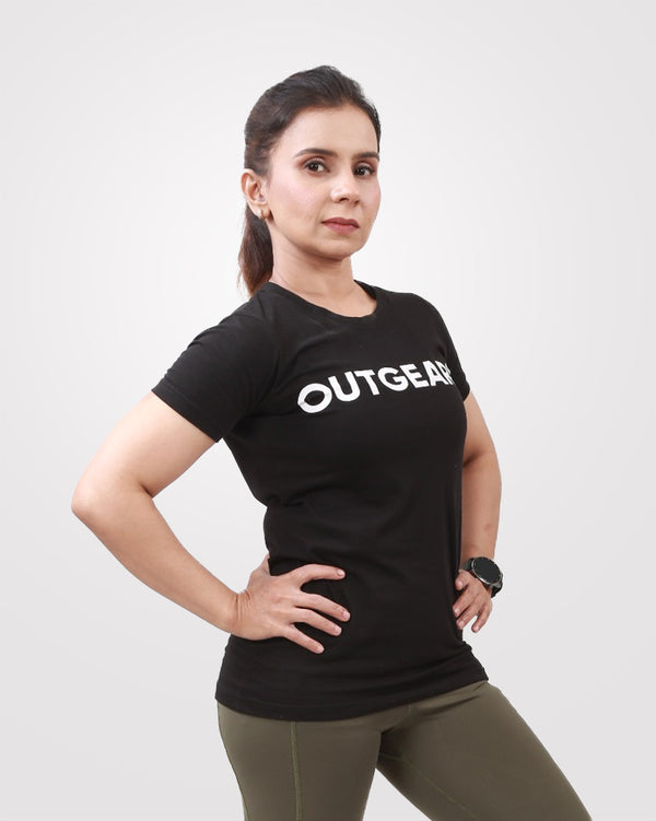 Women Black Basic T-Shirt