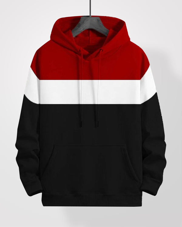 Pullover Hoodies Stripes Red