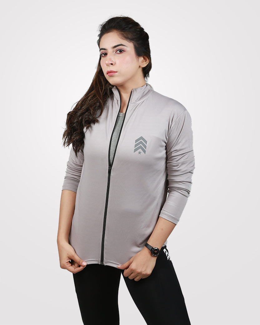 Grey gym jacket best sale