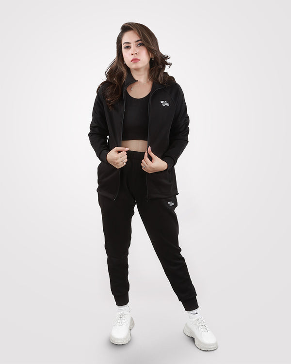 Women Winter Black Tracksuit