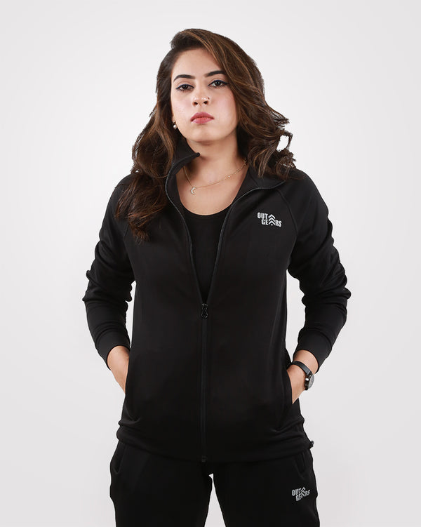 Women Winter Black Tracksuit