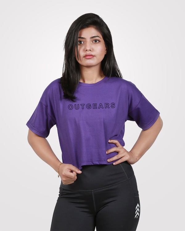 Outgears Crop Tee Purple