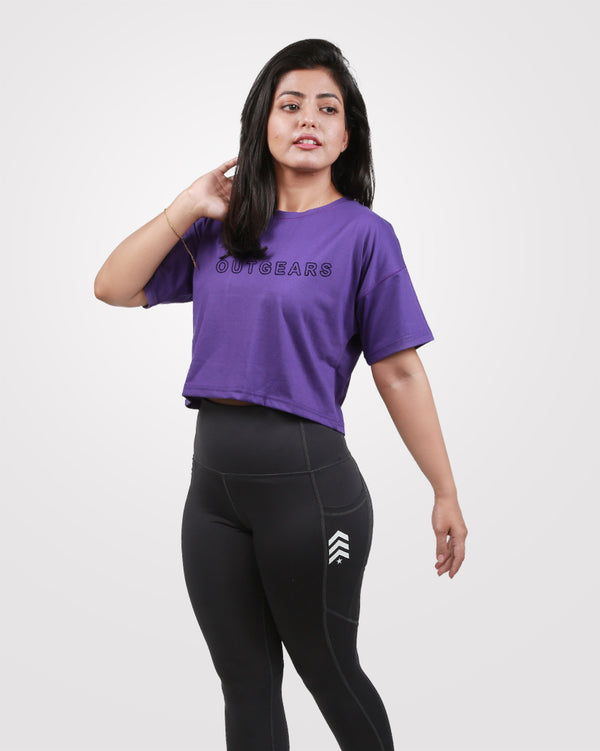 Outgears Crop Tee Purple