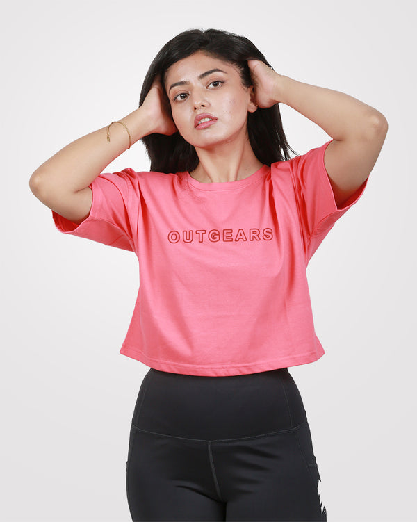 Outgears Crop Tee Pink