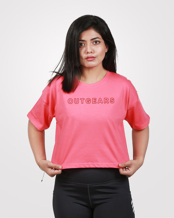 Outgears Crop Tee Pink