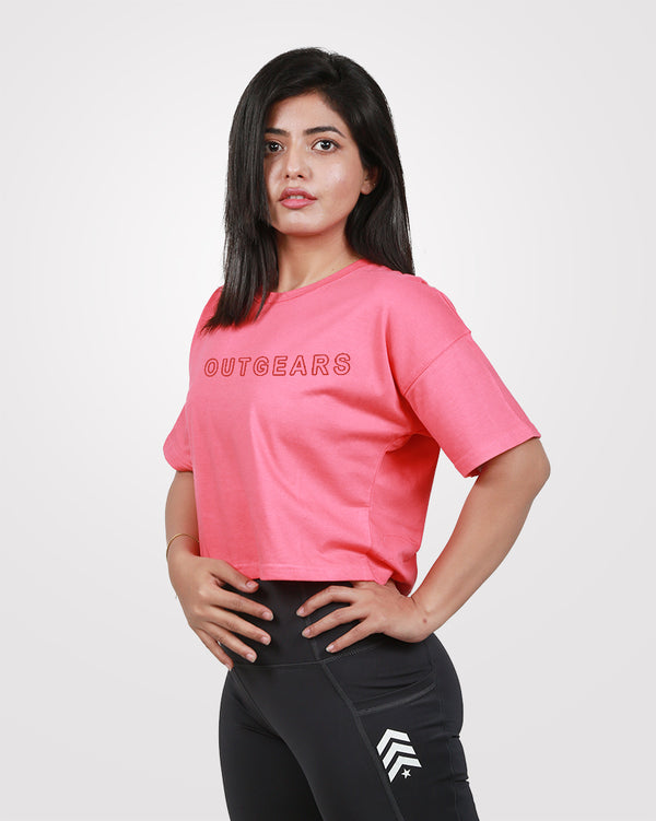 Outgears Crop Tee Pink