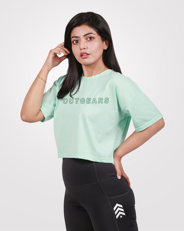 Outgears Crop Tee SeaGreen