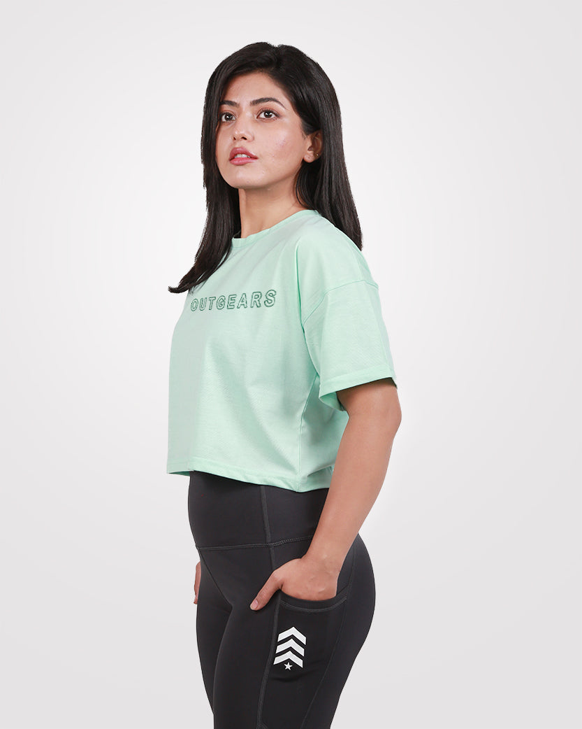 Outgears Crop Tee SeaGreen