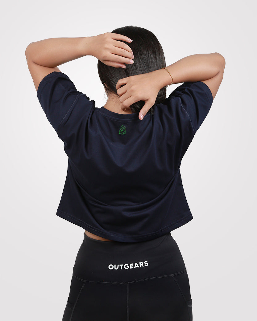 Outgears Crop Tee Navy