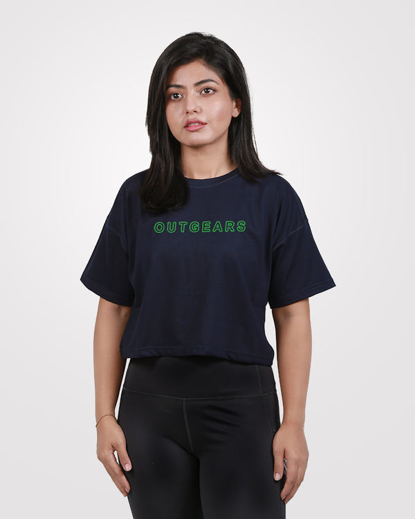 Outgears Crop Tee Navy