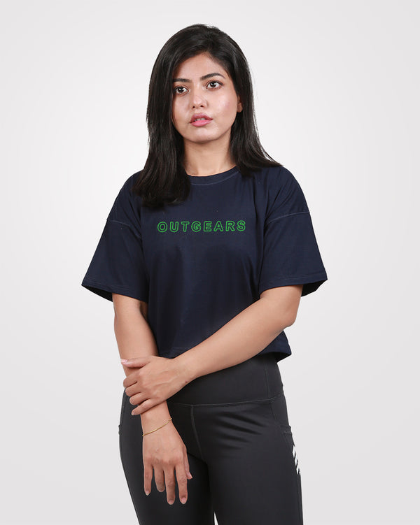 Outgears Crop Tee Navy