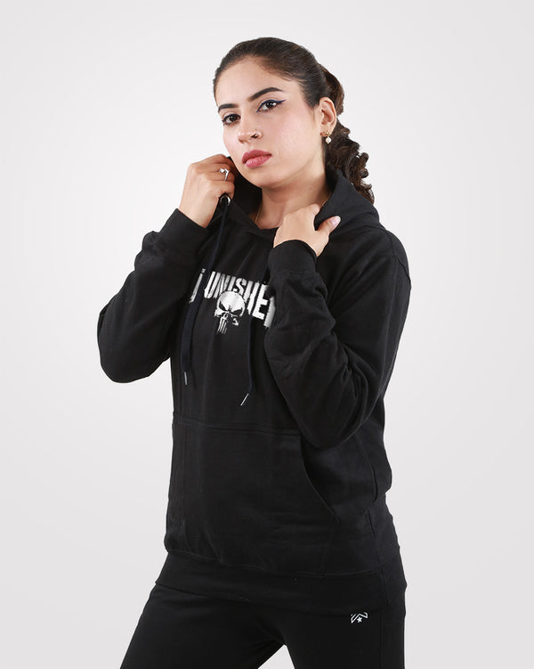 Women Hoodie Punisher Black