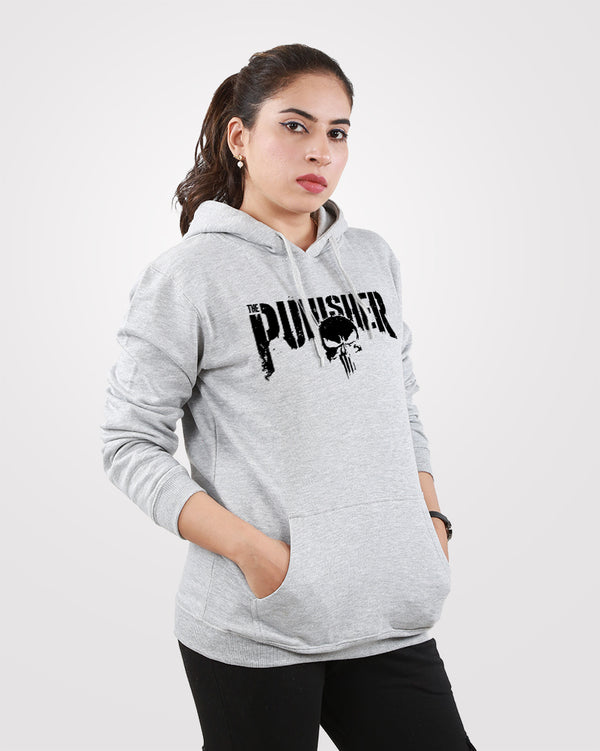 Women Hoodie Punisher Gray
