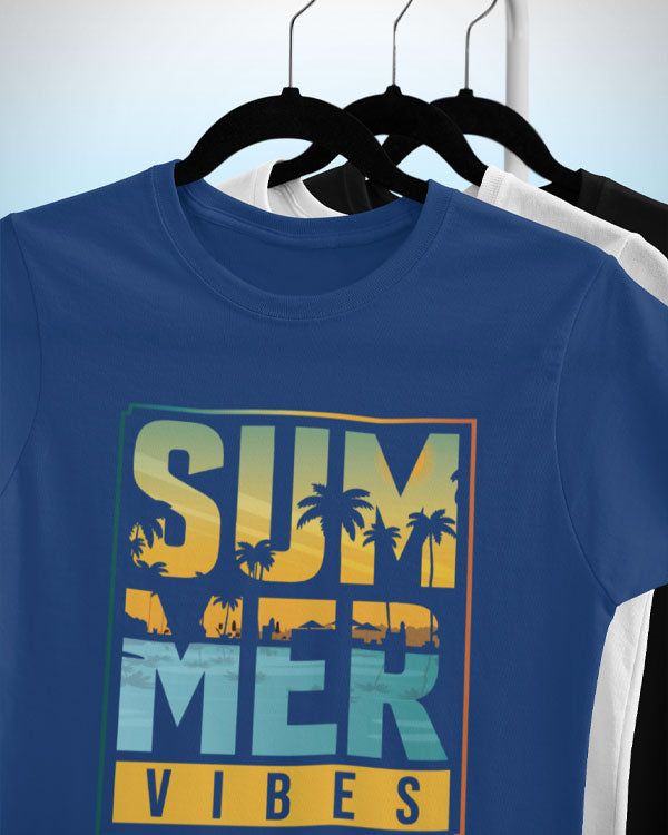 Men’s Summer Vibes T Shirts Half Sleeves - Outgears Fitness