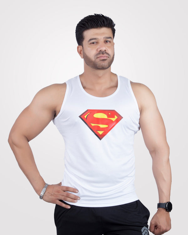Mens Tank Top Superman White