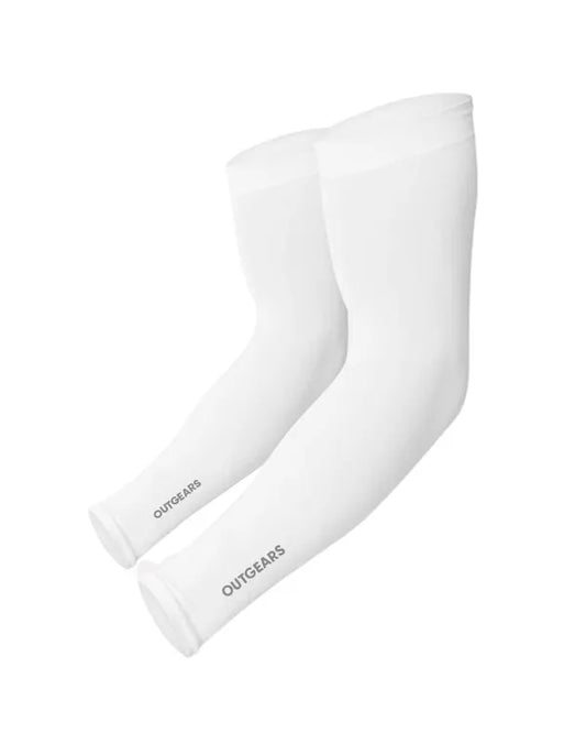 Arms Sleeves White - outgearsfitness
