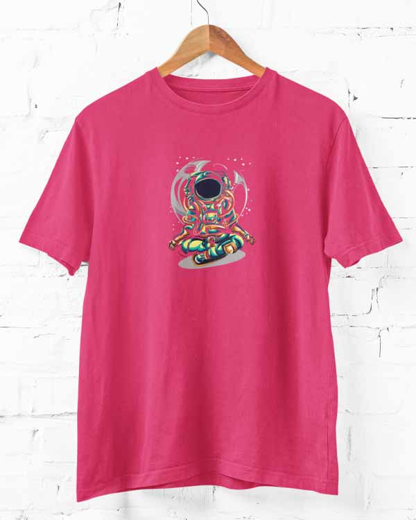 Women’s Meditation In Space T Shirts Half Sleeves