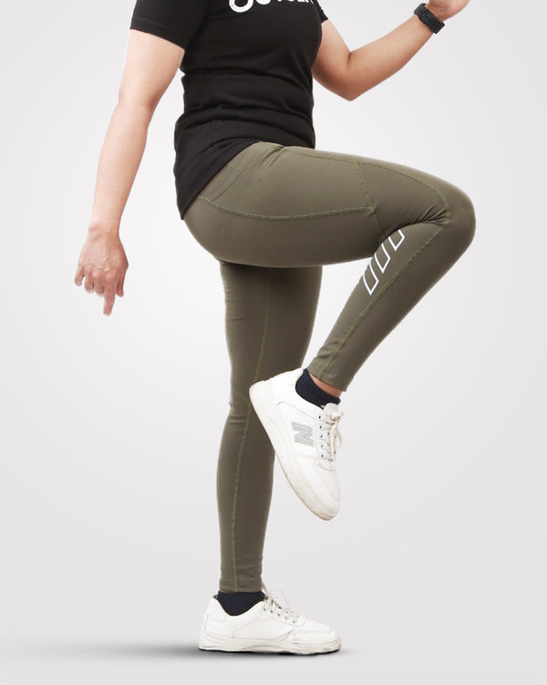 Women's Gym Tights Olive Green