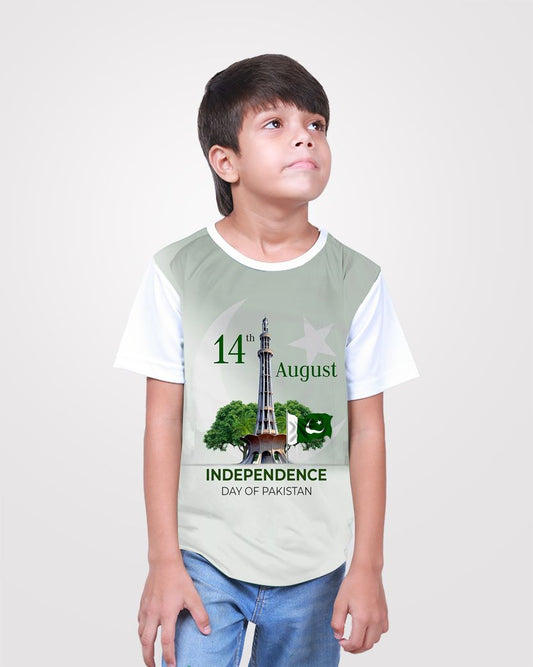 Find Pakistan Independence T-shirts for kids, perfect for boys and girls aged 3-12 years. These patriotic shirts are comfortable, stylish, and available for delivery all over Pakistan. Celebrate national pride with these special t-shirts for children. azadi tshirts