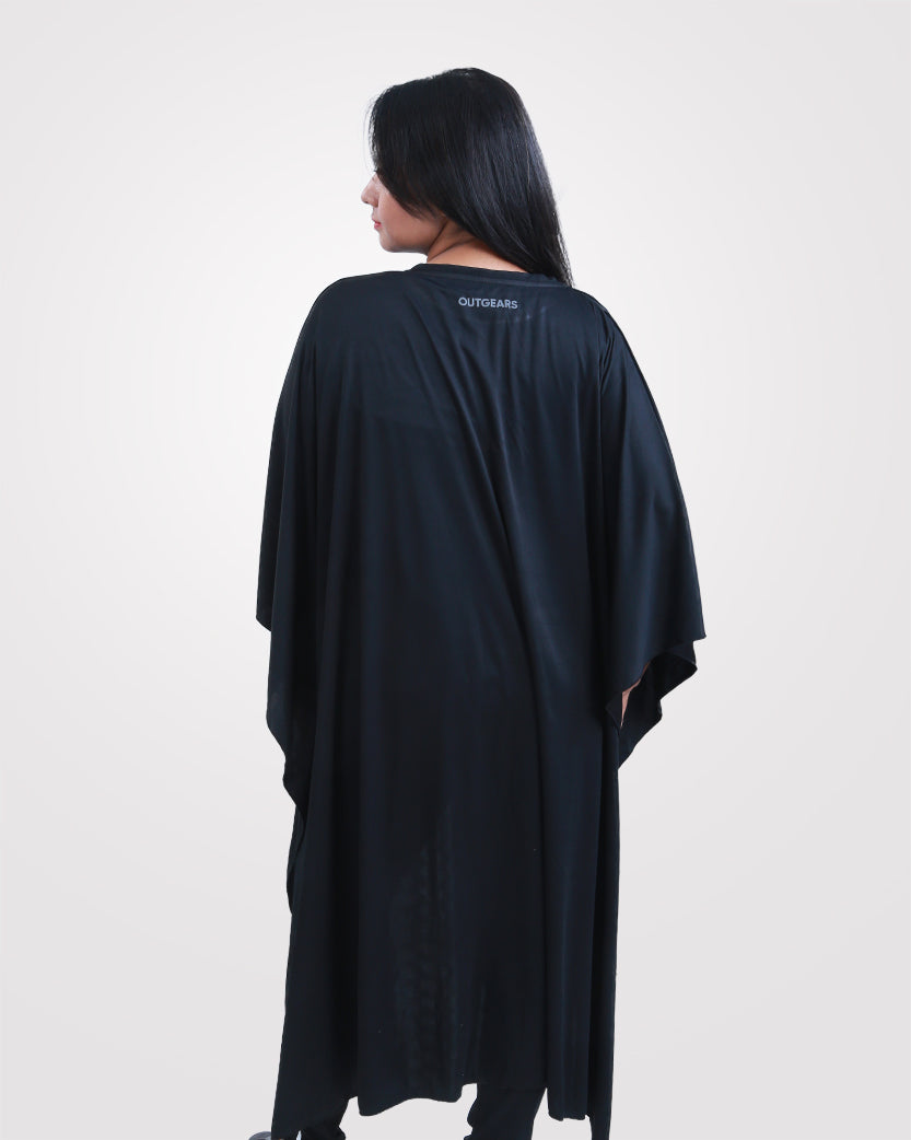 Capture the essence of fitness and style with Outgears Fitness Wear's full-body women's gym cape. A sleek 38-inch long, 48-inch wide Dri-Fit design, offering full coverage and unmatched comfort, perfect for active lifestyles.