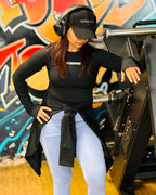 Cropped Long Sleeve Gym T-shirt Black