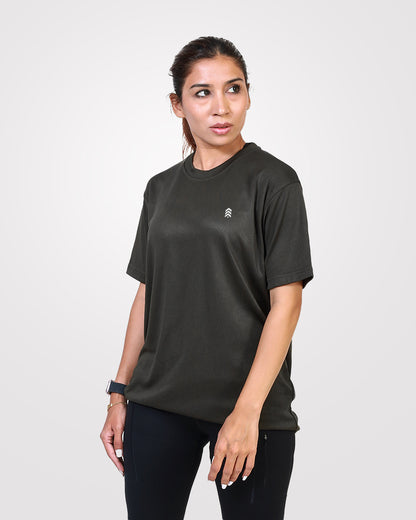 Women's Relaxed Drifit T-Shirt Olive Green