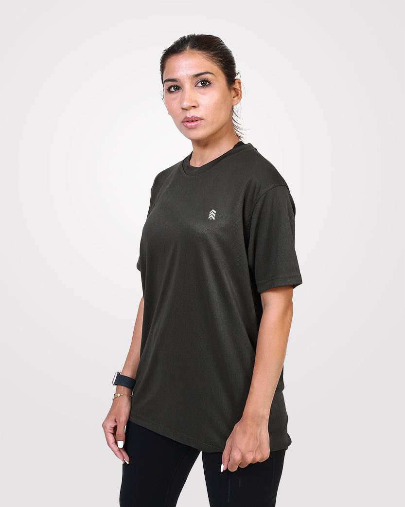 Women's Relaxed Drifit T-Shirt Olive Green