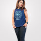 Womens Hood Tank Top Navy