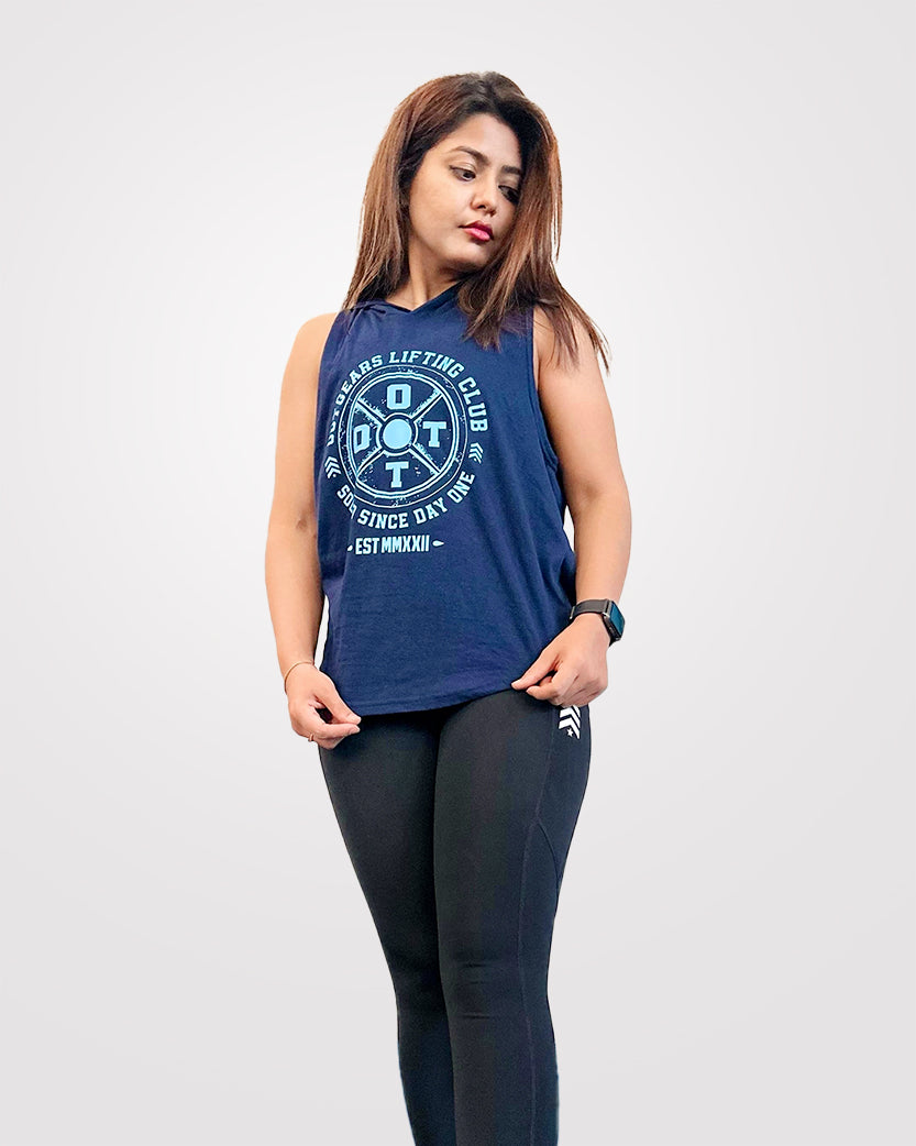 Womens Hood Tank Top Navy