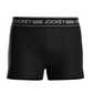 Black Jockey boxer briefs with logo waistband on a white background