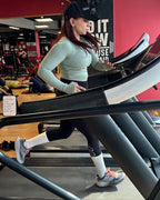 Cropped Long Sleeve Gym T-shirt Mint Green