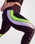 Women's Gym Tights Black Neon