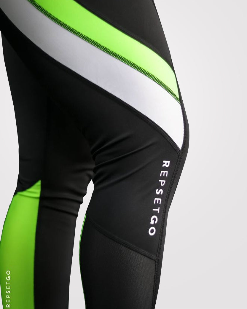 Women's Gym Tights Black Neon