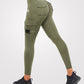 Women's Gym Cargo Tights Olive Green