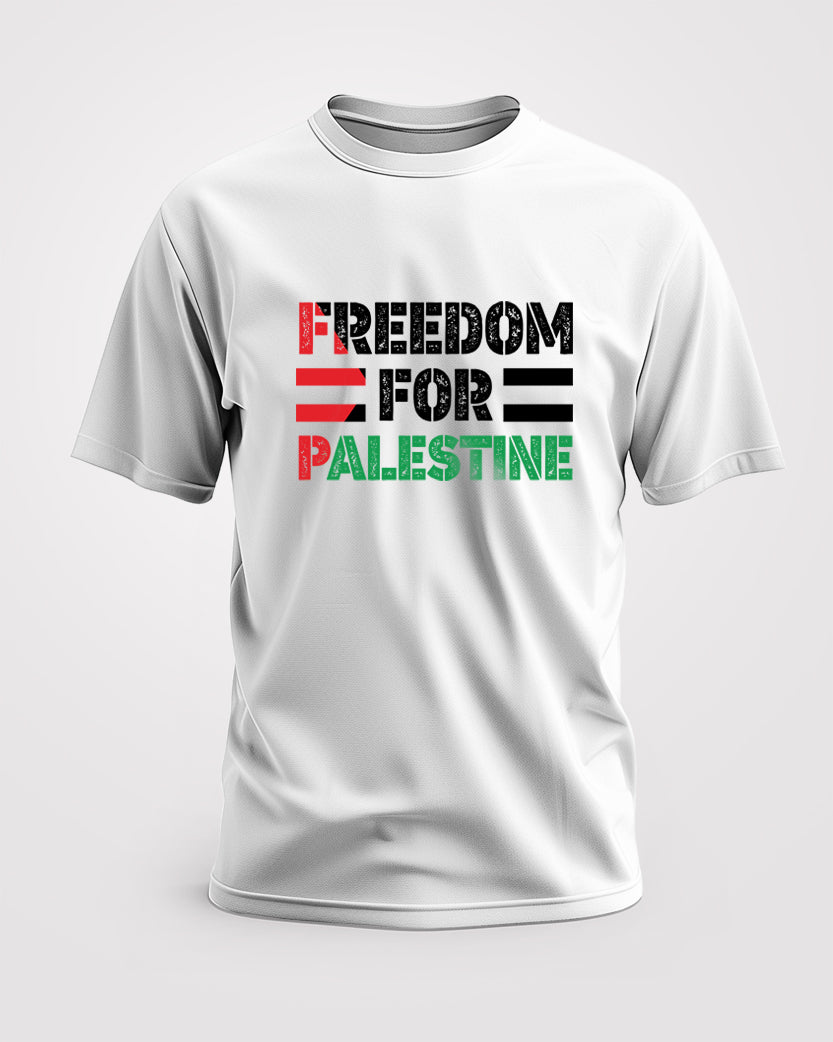 Show your support with our Palestine T-shirt in black and white. Featuring a powerful design symbolizing unity and peace, this 100% cotton tee offers comfort and style for everyday wear. Stand in solidarity with Palestine.