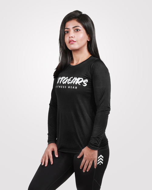 Black Full Sleeves Tee Dri-Fit - Outgears Fitness