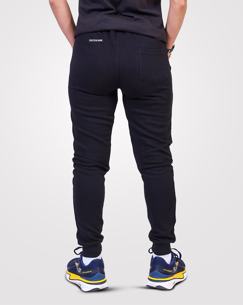 Slim Fit French Terry Trouser Black