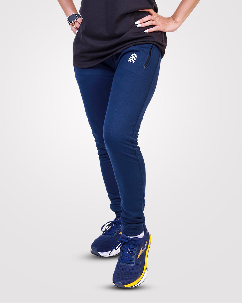 Slim Fit French Terry Trouser Navy - Outgears Fitness