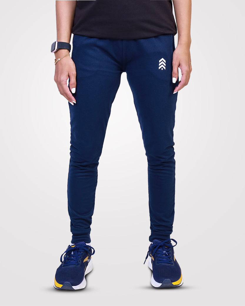 Slim Fit French Terry Trouser Navy - Outgears Fitness