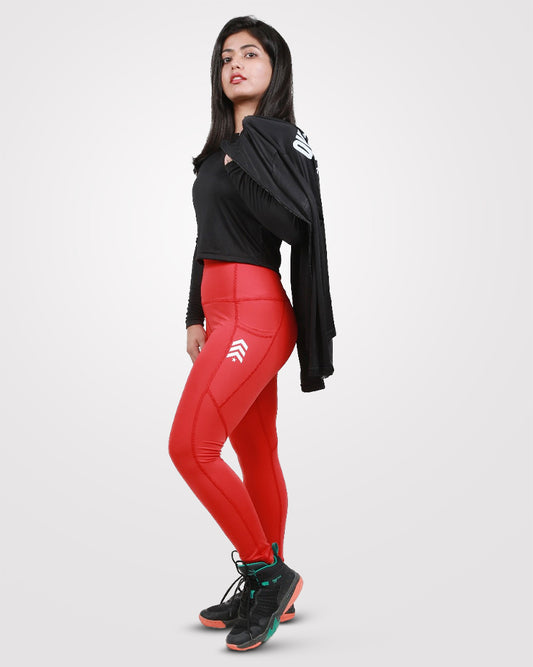 Women Gym Tights Red