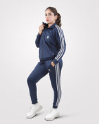 Women Tracksuit Navy Blue - Outgears Fitness