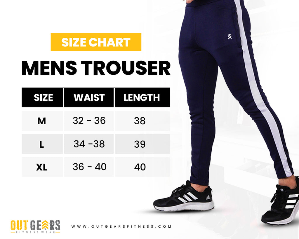 Men’s Panel Trouser Navy - Outgears Fitness