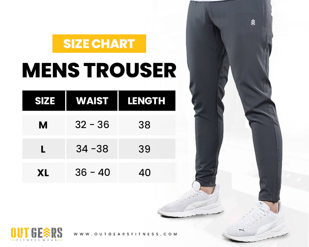 Men’s Gym Slim Fit Trouser Gray