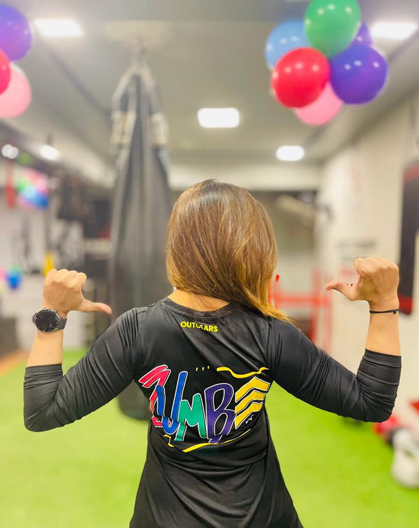Zumba Black Womens Dri-Fit Full Sleeves